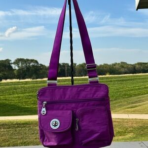 Baggalini Purple Medium Crossbody Bag Adjustable Strap